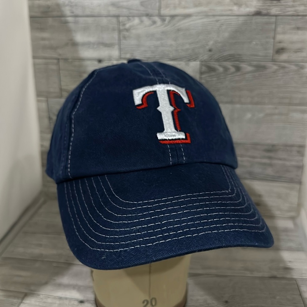 Texas Rangers blue distressed baseball cap hat